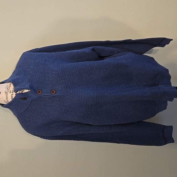Blue Button Up Sweater - Picture 1 of 8